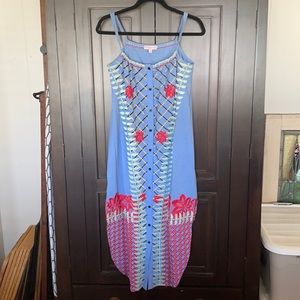Anthropologie Embroidered Dress